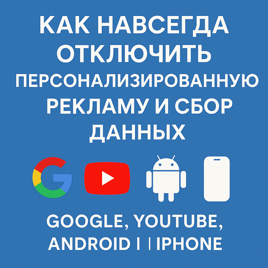 Как навсегда отключить персонализированную рекламу и сбор данных в Google, YouTube, Android и iPhone