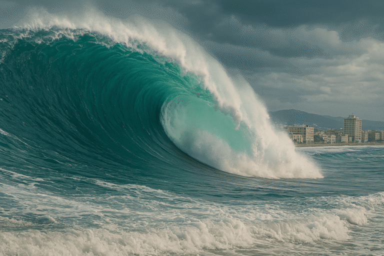 Приближающаяся стена воды — признаки цунами - nicetry.blog