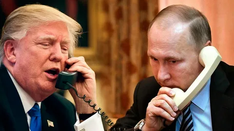 Путин и Трамп на телефонном разговоре - nicetry.blog