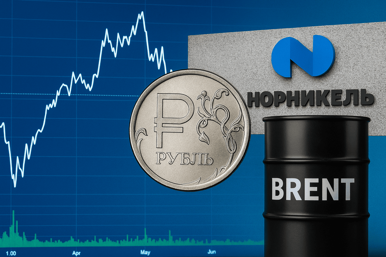 Индекс Мосбиржи - НОРНИКЕЛЬ - BRENT - рубль - nicetry.blog