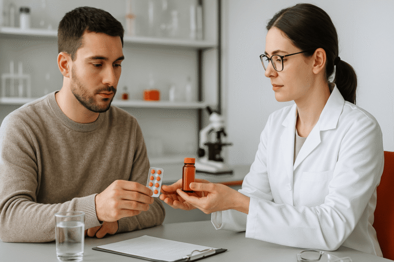 Молодой мужчина на консультации в современной лаборатории — nicetry.blog