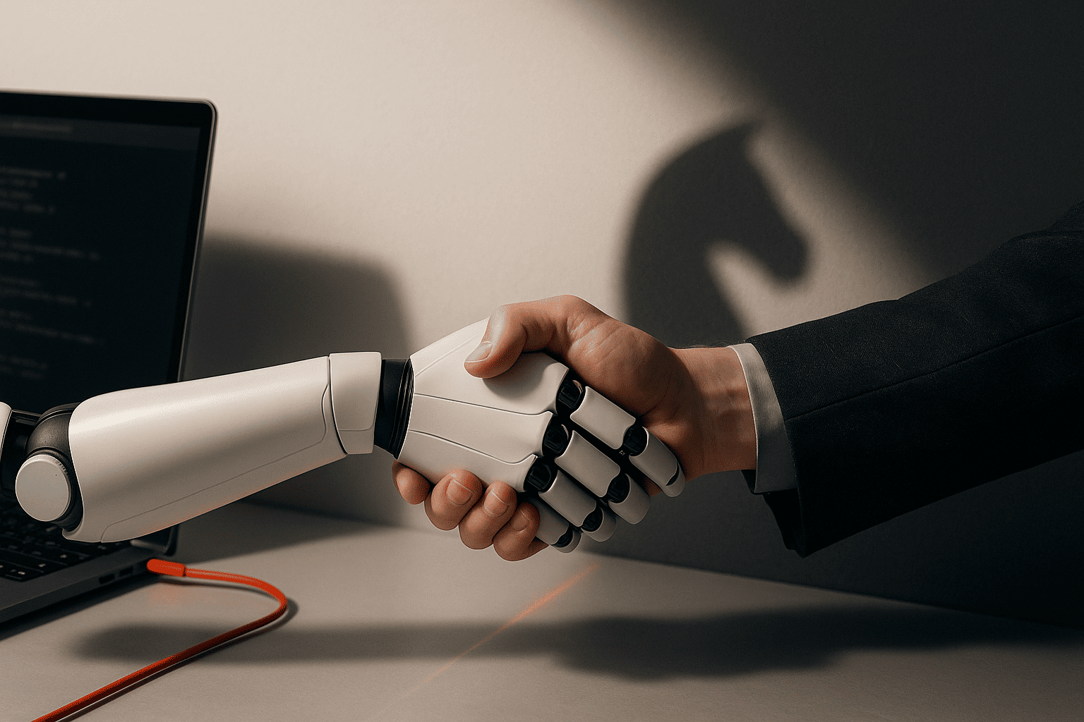 рукопожатие человека и роботизированной руки - nicetry.blog