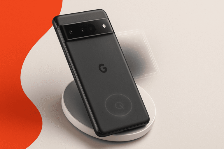 смартфон в стиле Pixel 10 на Qi2-зарядке с намёком на чип Tensor G5 — nicetry.blog