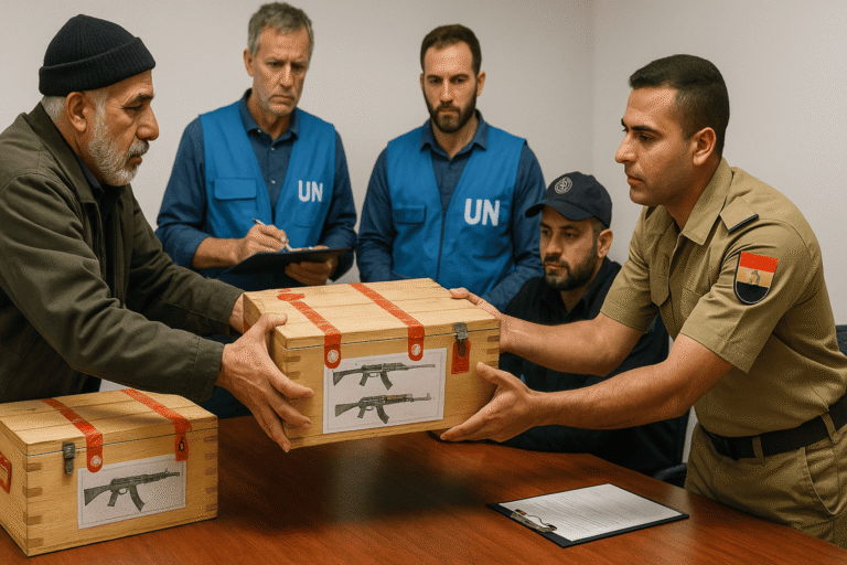 Передача оружия ХАМАС под международным контролем: палестинские и египетские представители передают запечатанные ящики под наблюдением инспекторов — nicetry.blog