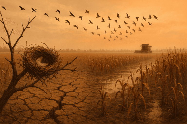 Пустеющее небо и иссохшие поля, пустое птичье гнездо и редкая стая на горизонте — климат меняет миграции и угрожает урожаям - nicetry.blog