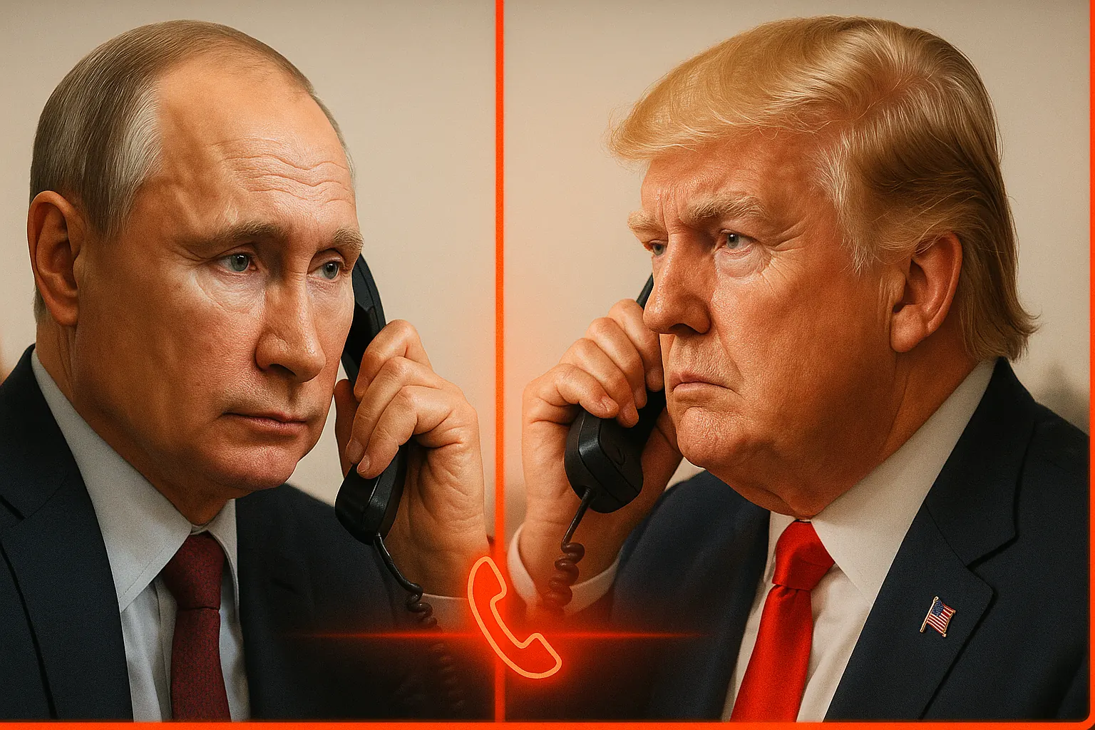 Владимир Путин и Дональд Трамп на телефонном разговоре — nicetry.blog