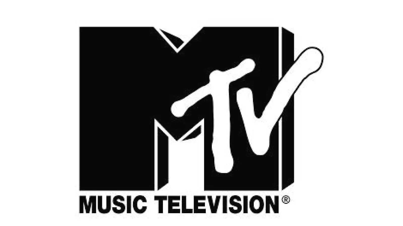 Логотип MTV — черно-белая надпись «Music Television» с крупной буквой M и рукописными буквами TV — nicetry.blog